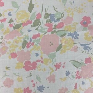 Vintage Peter Pan pastel garden floral cotton fabric 80” x 44.5”